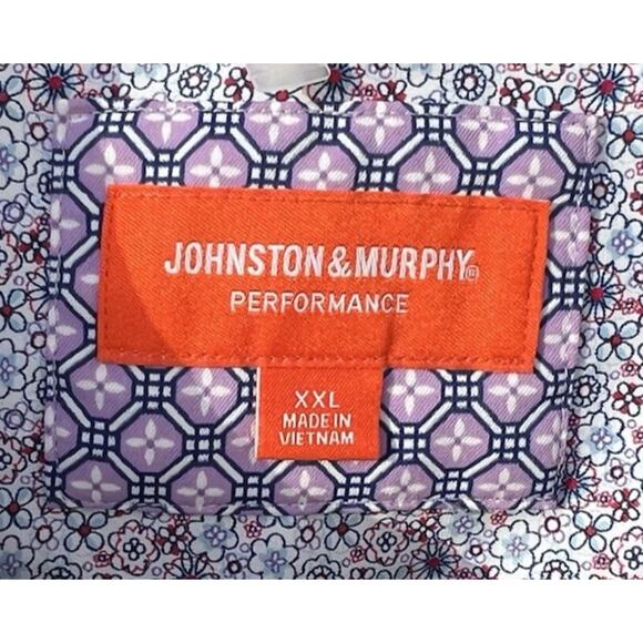 Johnston & Murphy Mens Casual Button Down Shirt Party Floral Coastal Beachy XXL - Picture 5 of 6